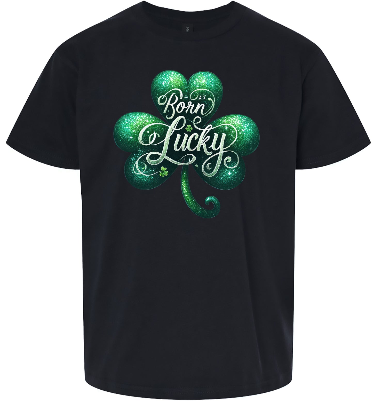 A's Born Lucky Children's Gildan Soft Shirt
