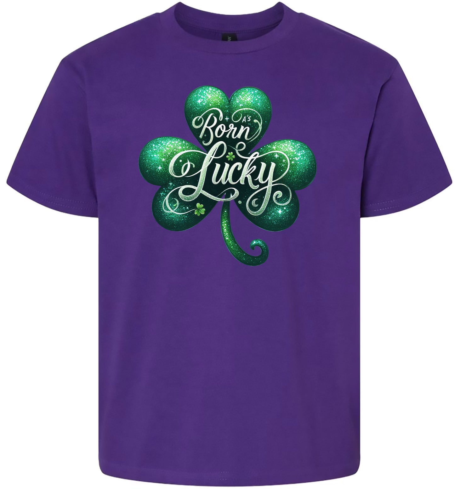 A's Born Lucky Children's Gildan Soft Shirt
