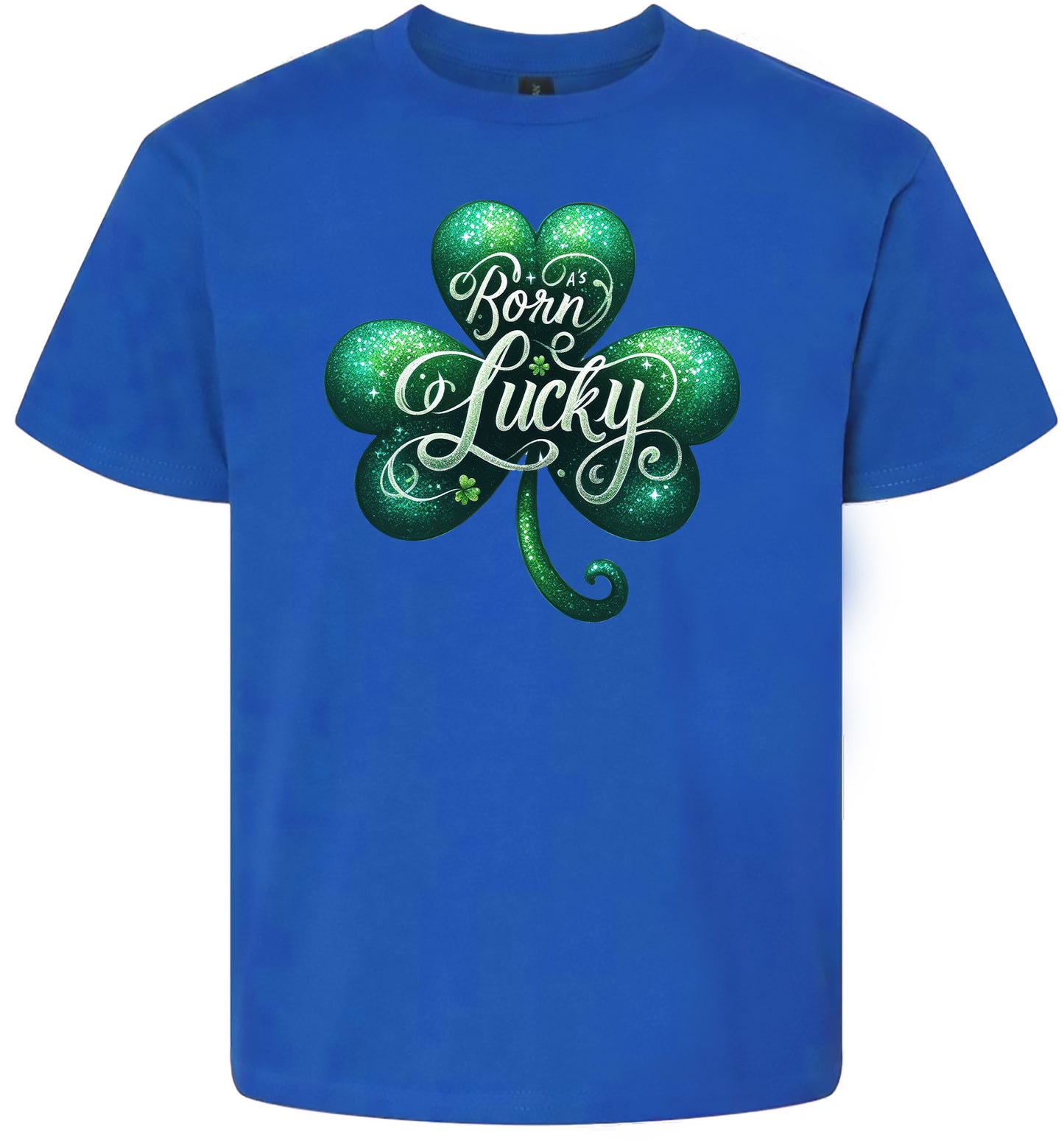 A's Born Lucky Children's Gildan Soft Shirt