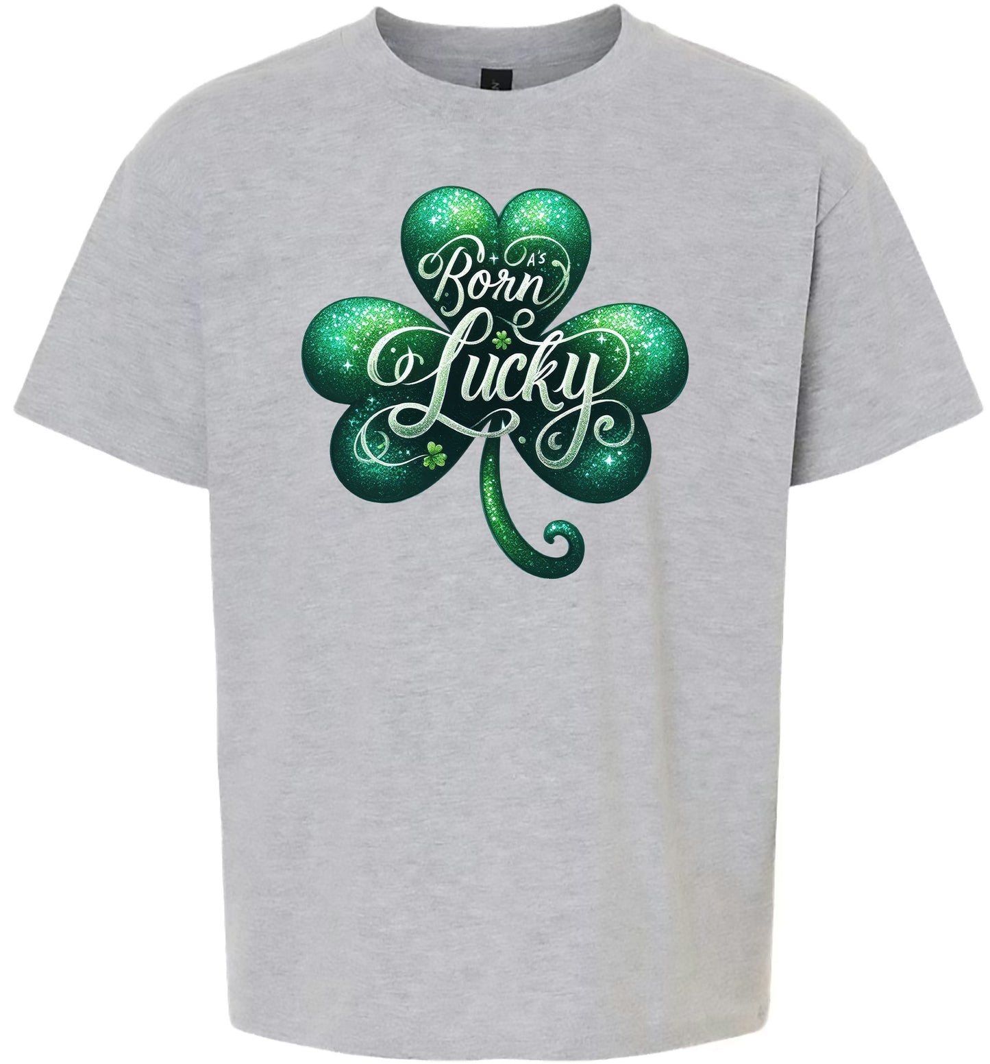 A's Born Lucky Children's Gildan Soft Shirt