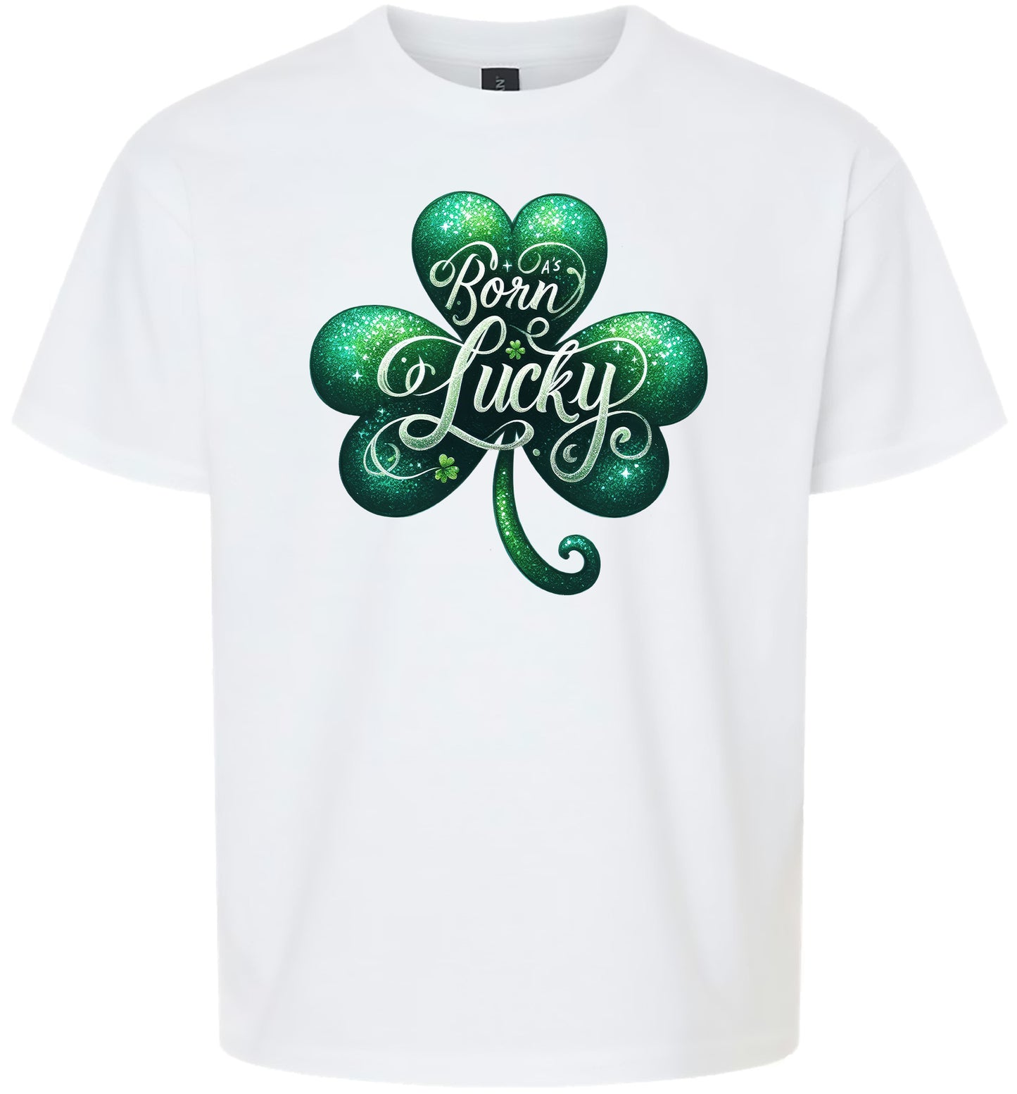 A's Born Lucky Children's Gildan Soft Shirt