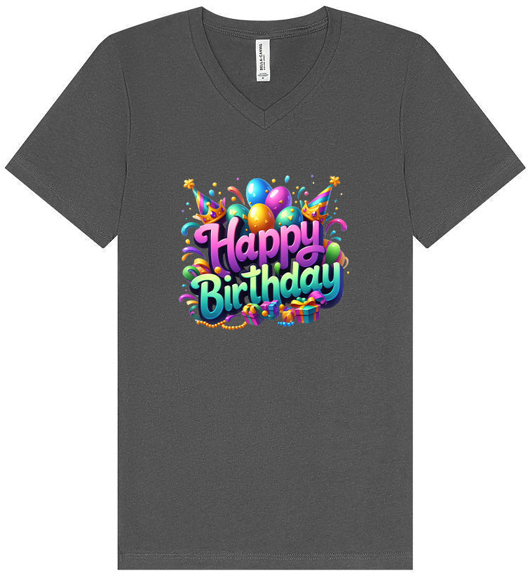 Happy Birthday Unisex V-Neck Shirt