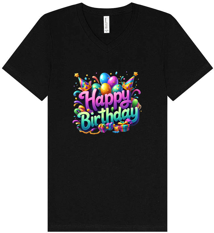 Happy Birthday Unisex V-Neck Shirt