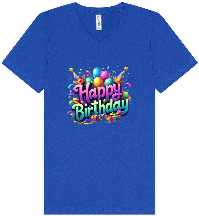 Happy Birthday Unisex V-Neck Shirt