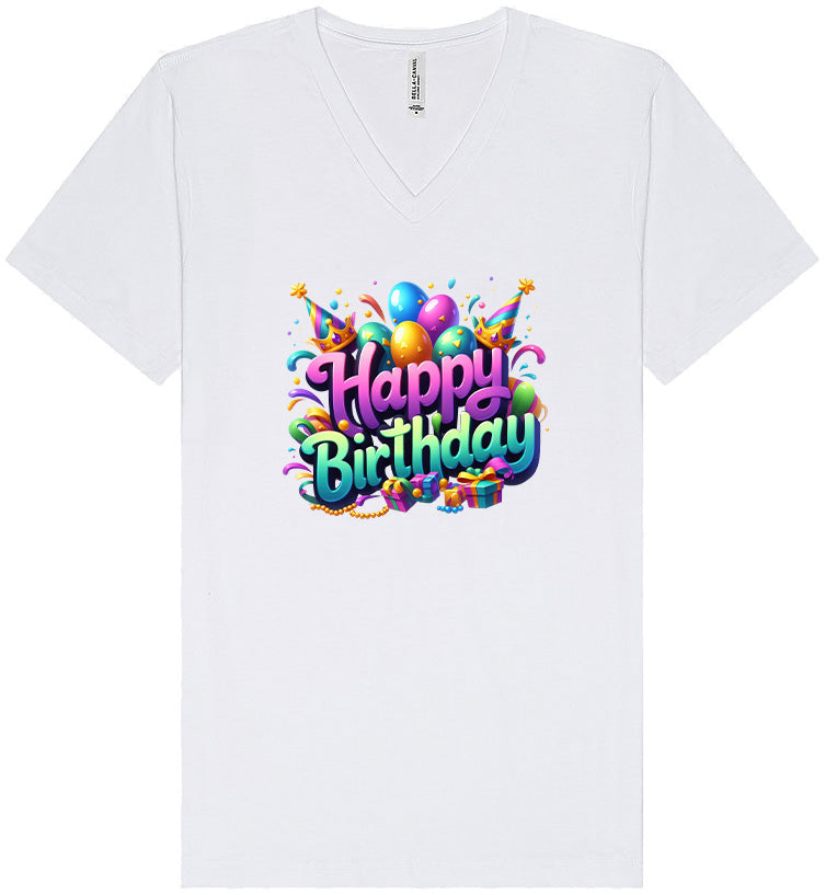 Happy Birthday Unisex V-Neck Shirt