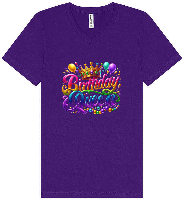 Gorgeous Birthday Queen Unisex V-Neck Shirt
