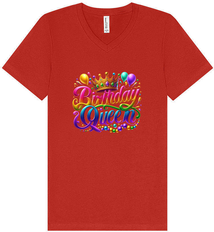 Gorgeous Birthday Queen Unisex V-Neck Shirt