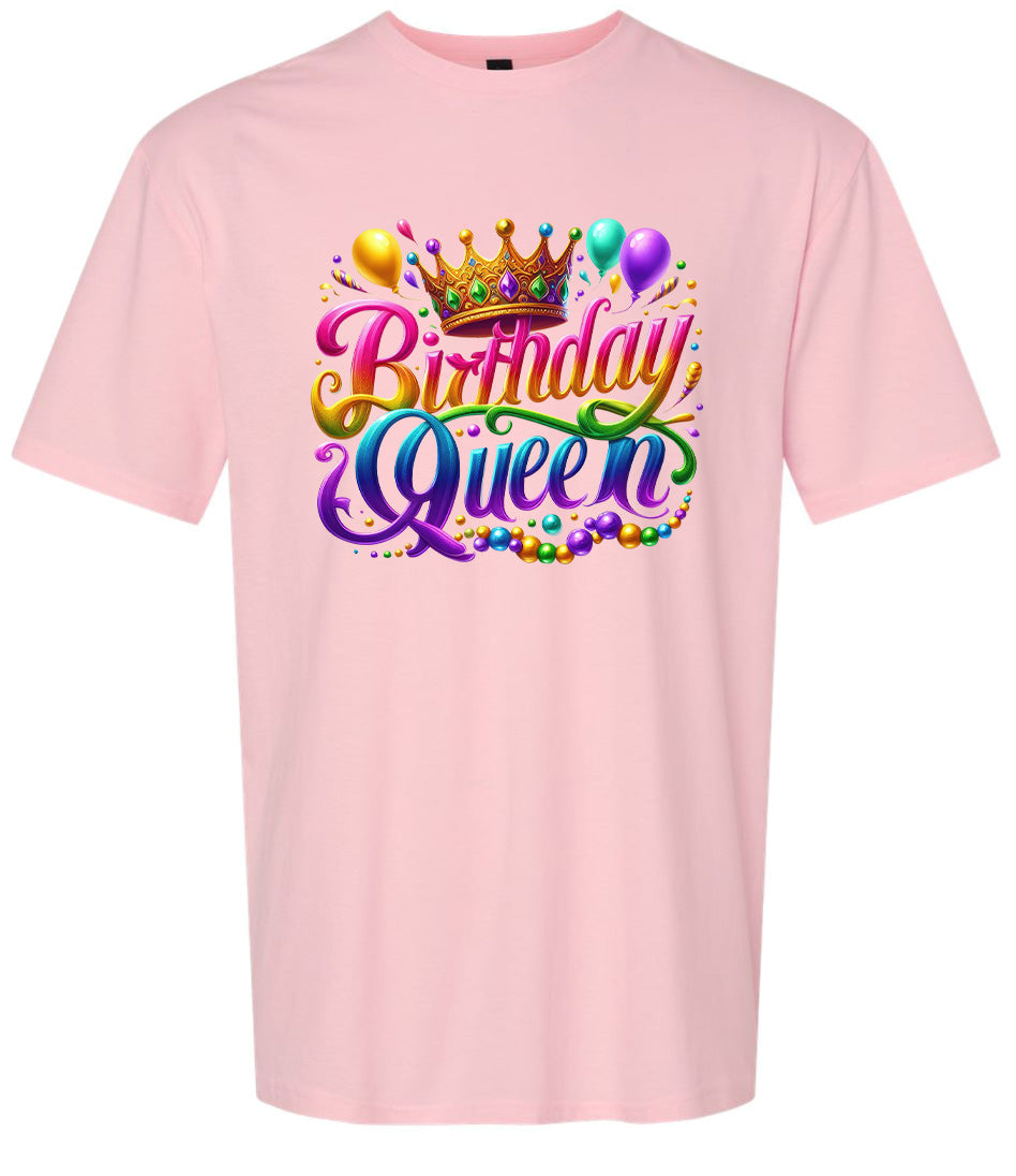 Gorgeous Birthday Queen Adult Gildan Soft Shirt