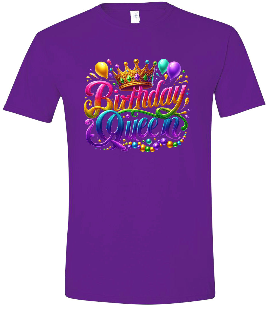 Gorgeous Birthday Queen Adult Gildan Soft Shirt