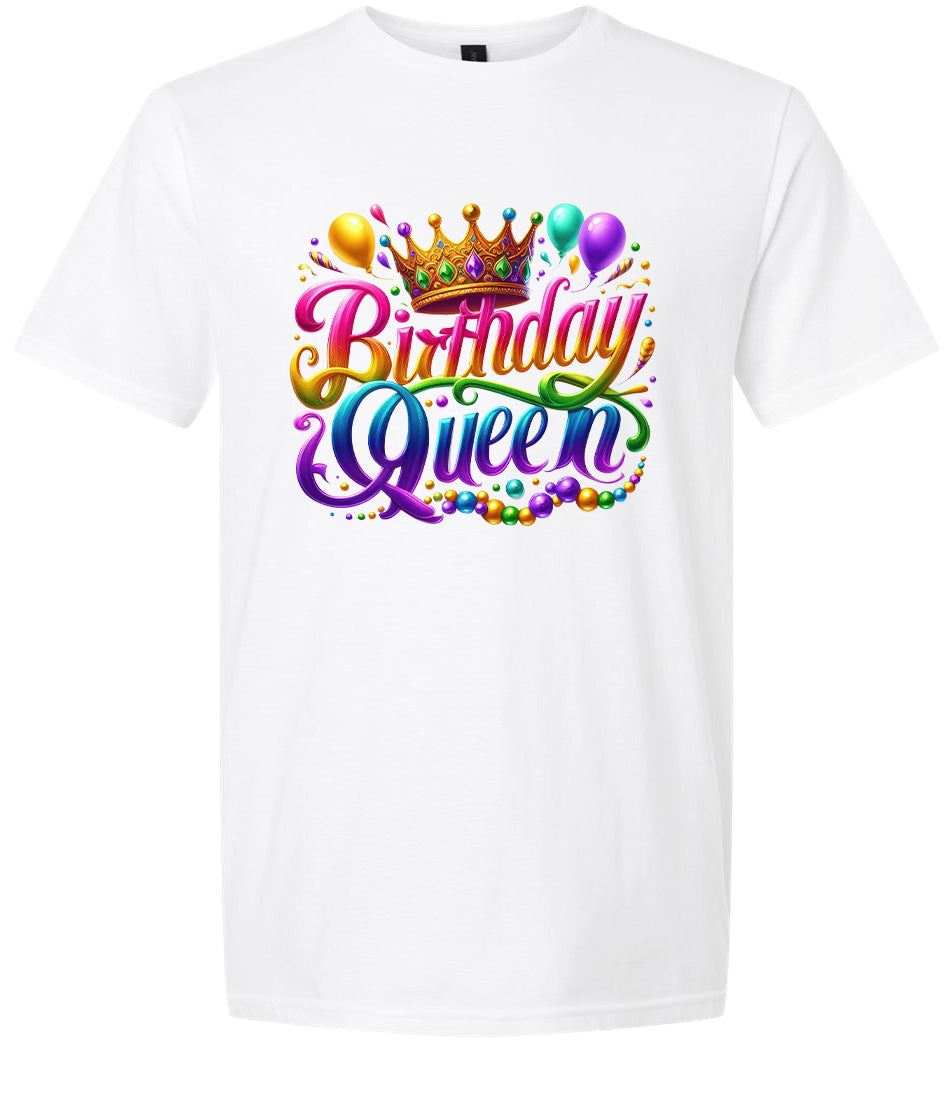 Gorgeous Birthday Queen Adult Gildan Soft Shirt