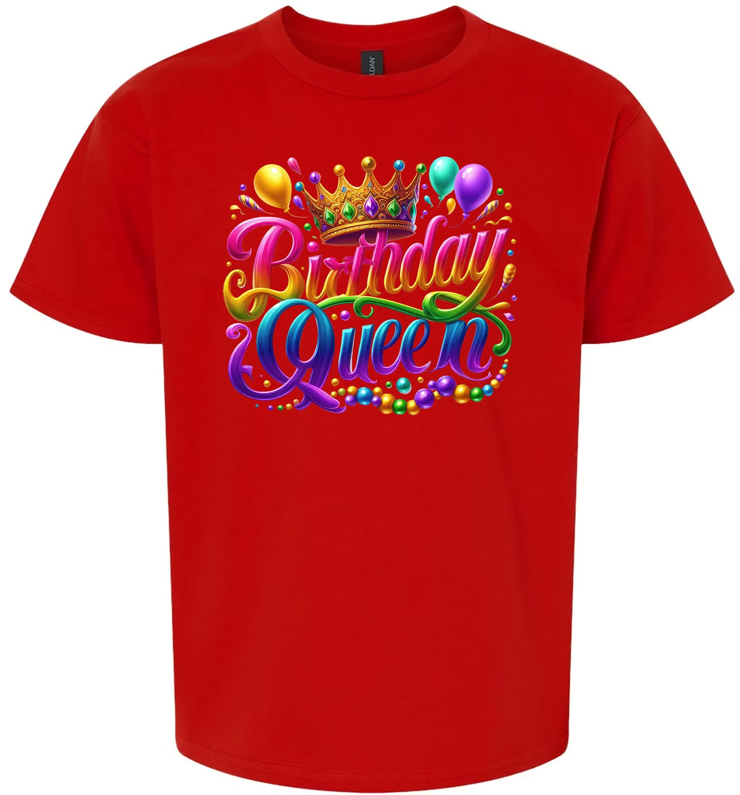 Gorgeous Birthday Queen Children's Gildan Soft Shirt