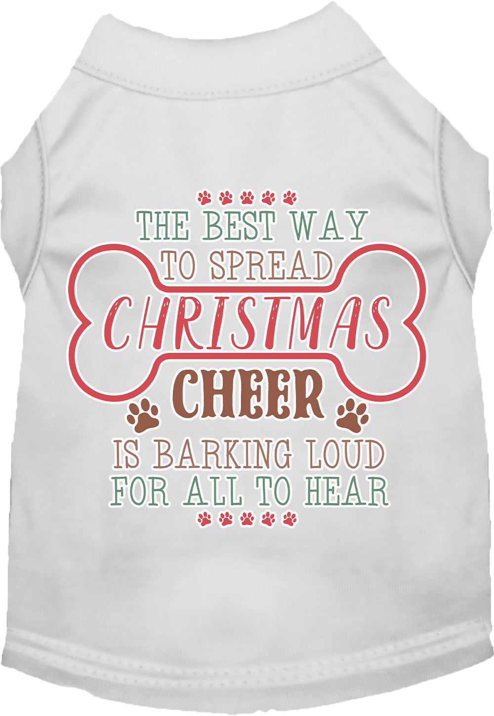 Cute Christmas Cat or Dog Shirt for Pets "Christmas Cheer by Barking Loud"