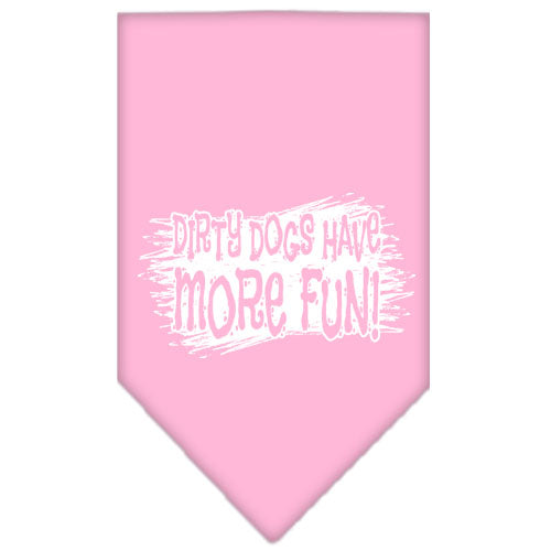 Pet and Dog Bandana Screen Printed, "Dirty Dogs Have More Fun"