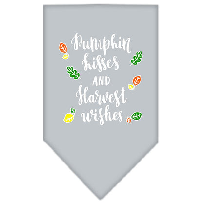 Dog Bandana Screen Printed,  "Pumpkin Kisses & Harvest Wishes"