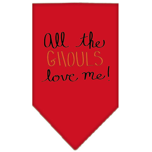 Halloween Pet and Dog Bandana Screen Printed, "All The Ghouls Love Me"
