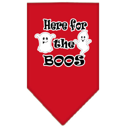 Halloween Pet and Dog Bandana Screen Printed, "Here For The Boos"