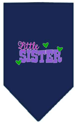 Pet and Dog Bandana Screen Printed, "Little Sister"