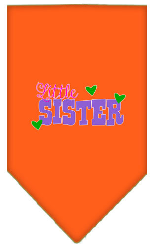 Pet and Dog Bandana Screen Printed, "Little Sister"