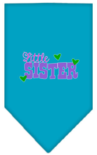Pet and Dog Bandana Screen Printed, "Little Sister"