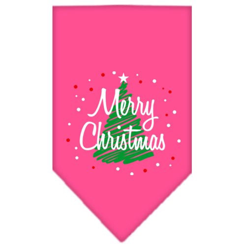 Christmas Dog Bandana, "Scribble Merry Christmas"