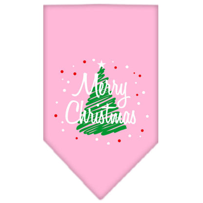 Christmas Dog Bandana, "Scribble Merry Christmas"