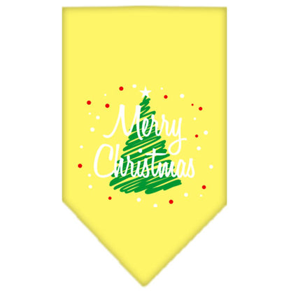 Christmas Dog Bandana, "Scribble Merry Christmas"