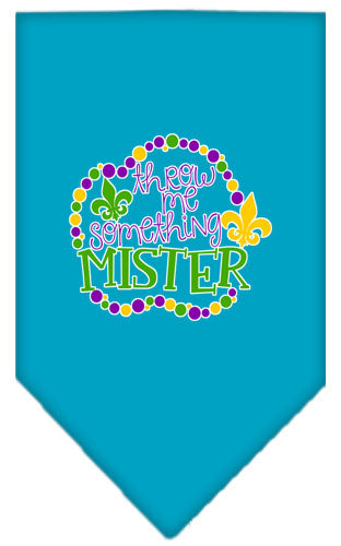 Pet and Dog Bandana Screen Printed, "Throw Me Something Mister"