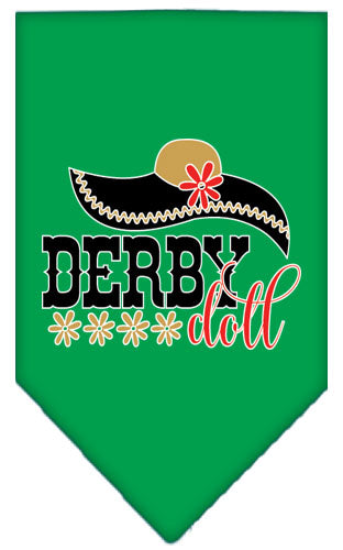 Pet and Dog Bandana Screen Printed, "Derby Doll"