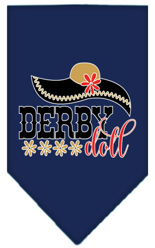 Pet and Dog Bandana Screen Printed, "Derby Doll"