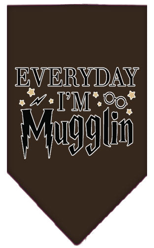 Pet and Dog Bandana Screen Printed, "Everyday I'm Mugglin"