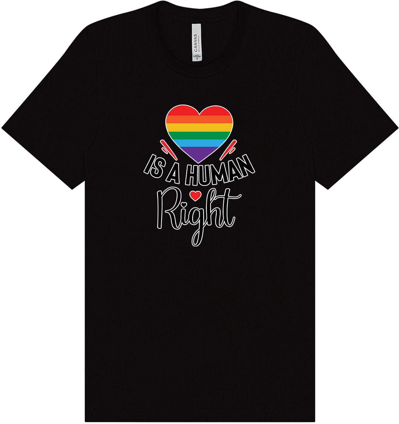 Love is a Human Right Adult Bella Canvas Shirt