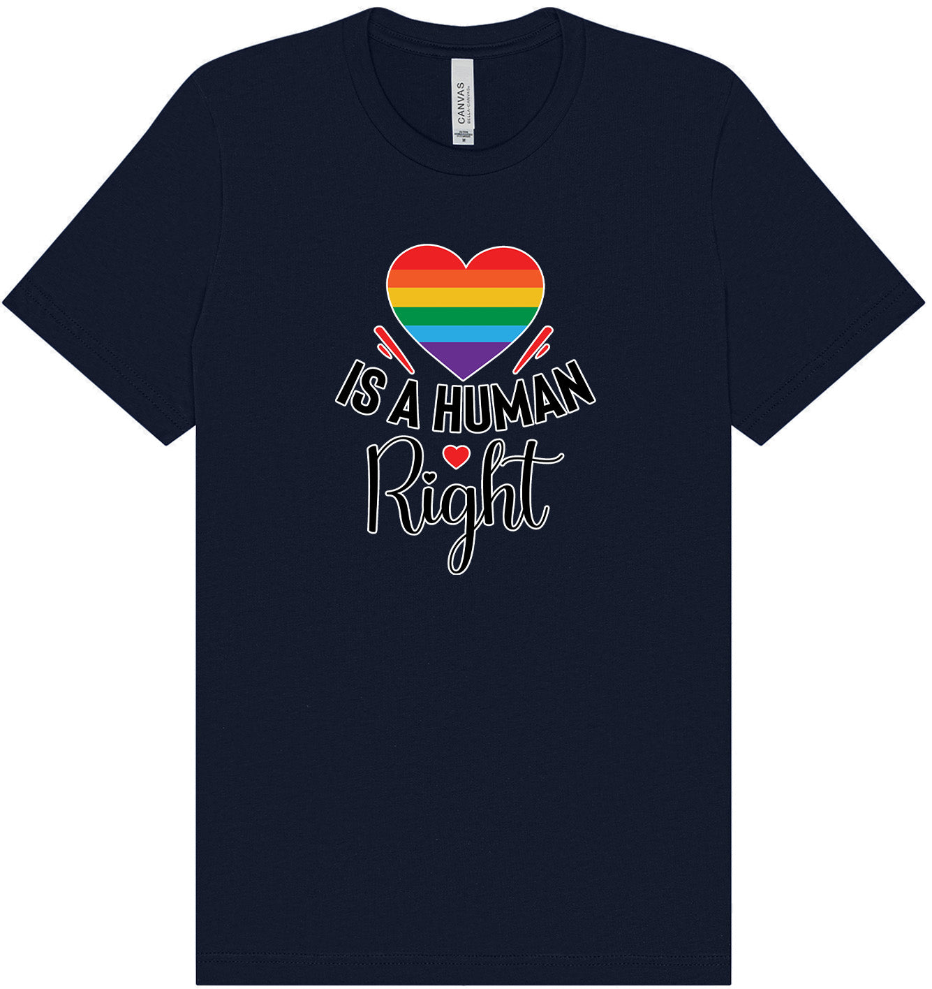 Love is a Human Right Adult Bella Canvas Shirt