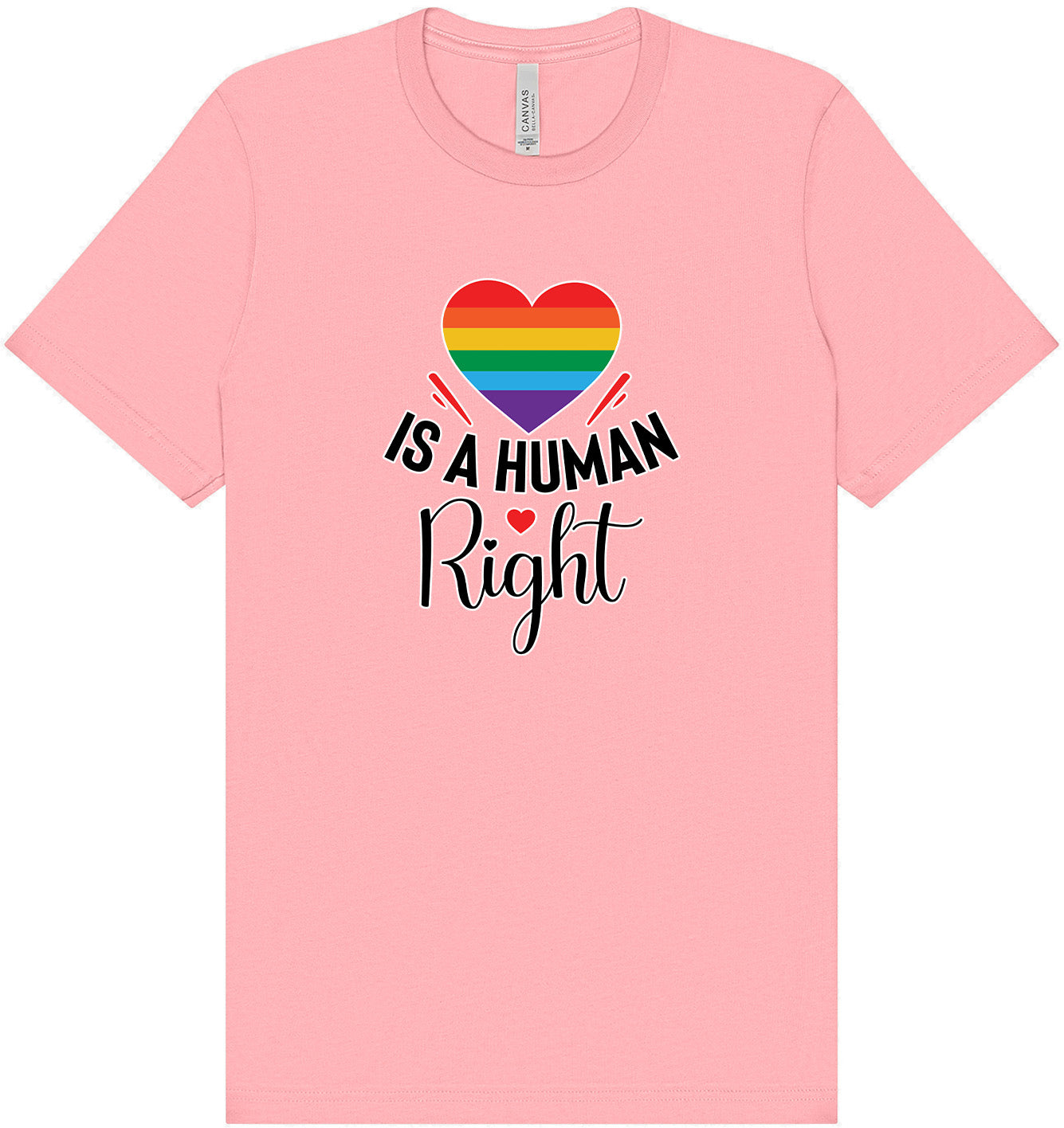 Love is a Human Right Adult Bella Canvas Shirt
