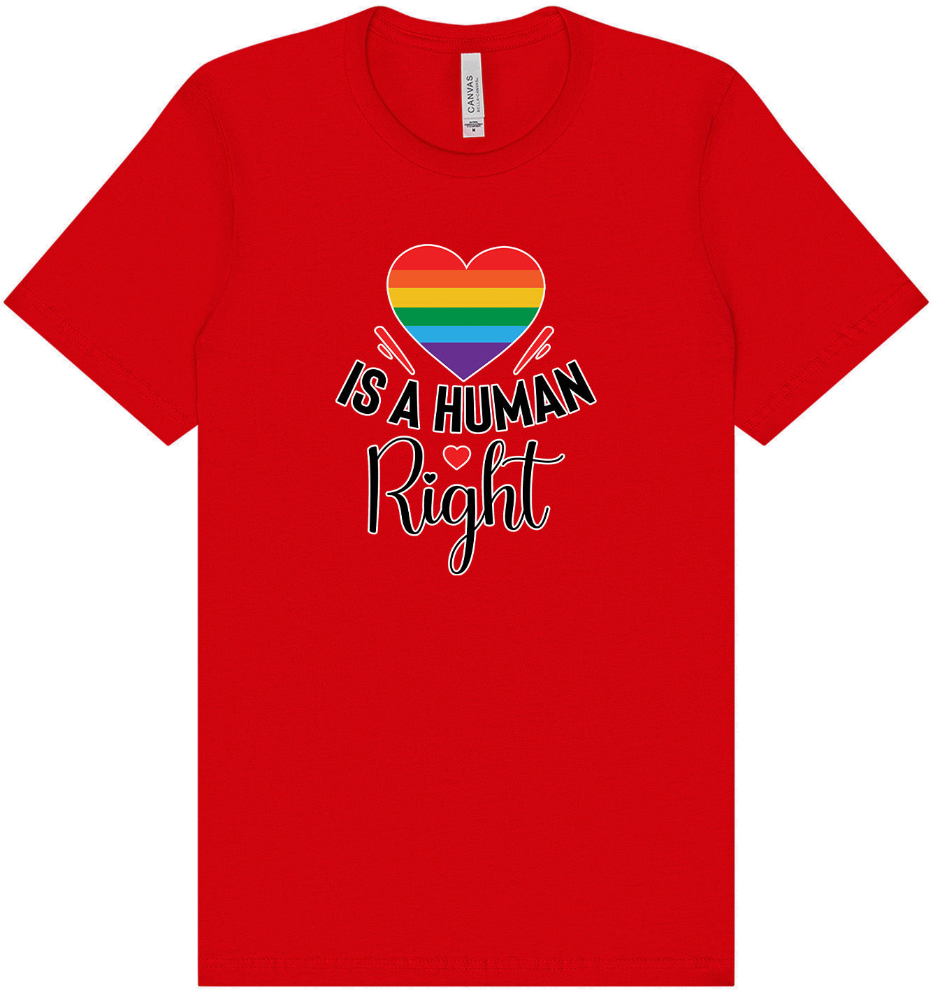 Love is a Human Right Adult Bella Canvas Shirt