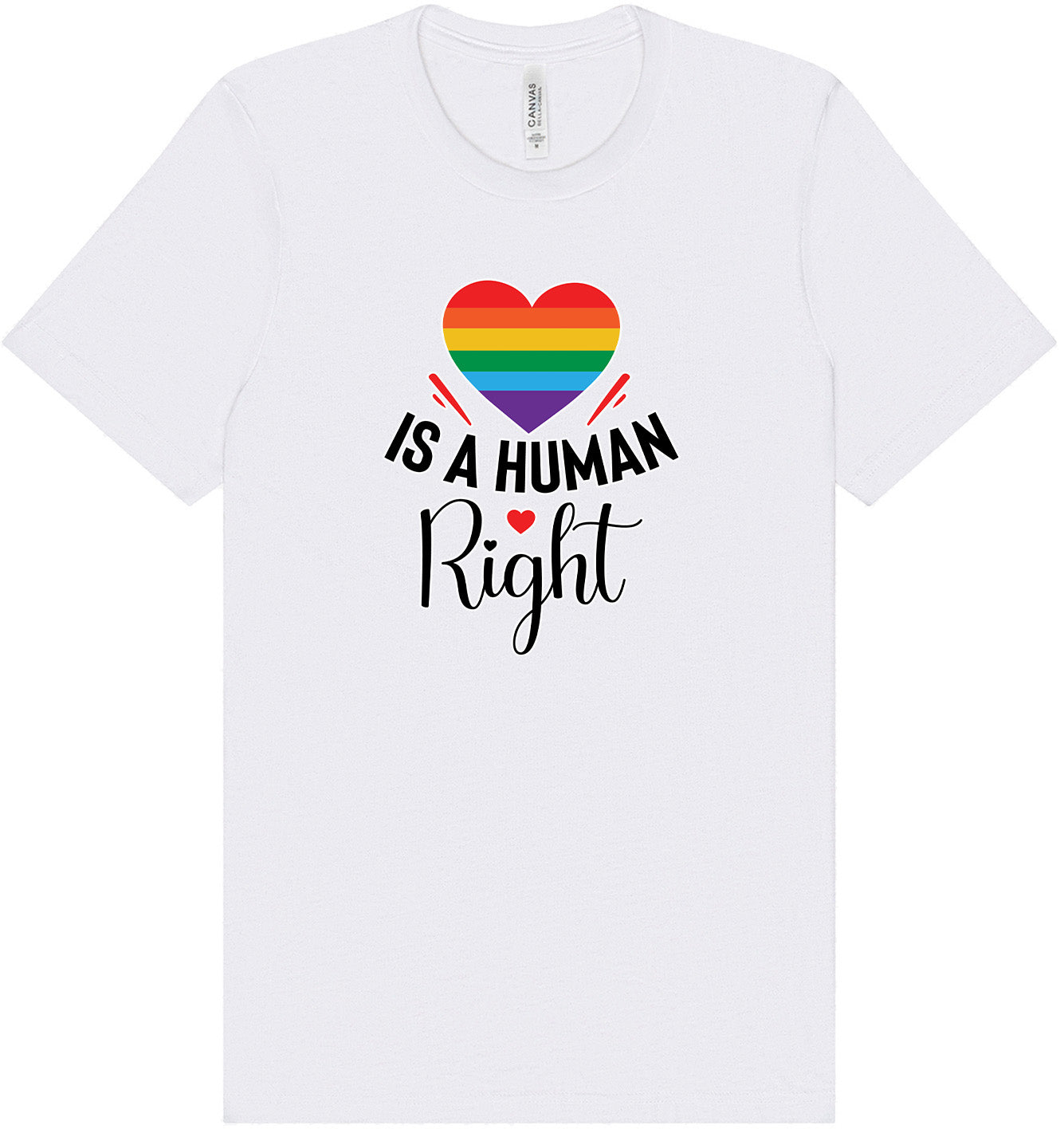 Love is a Human Right Adult Bella Canvas Shirt