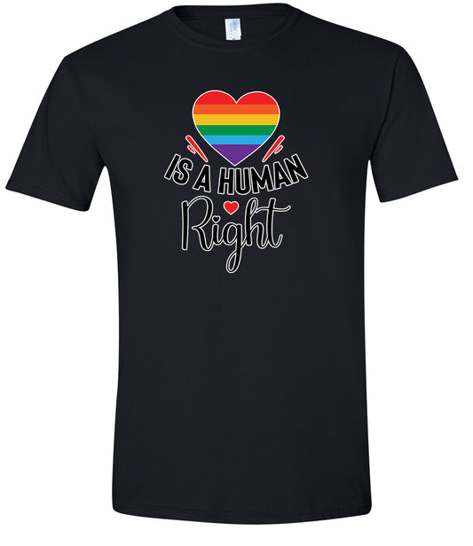 Love is a Human Right Adult Gildan Soft Shirt