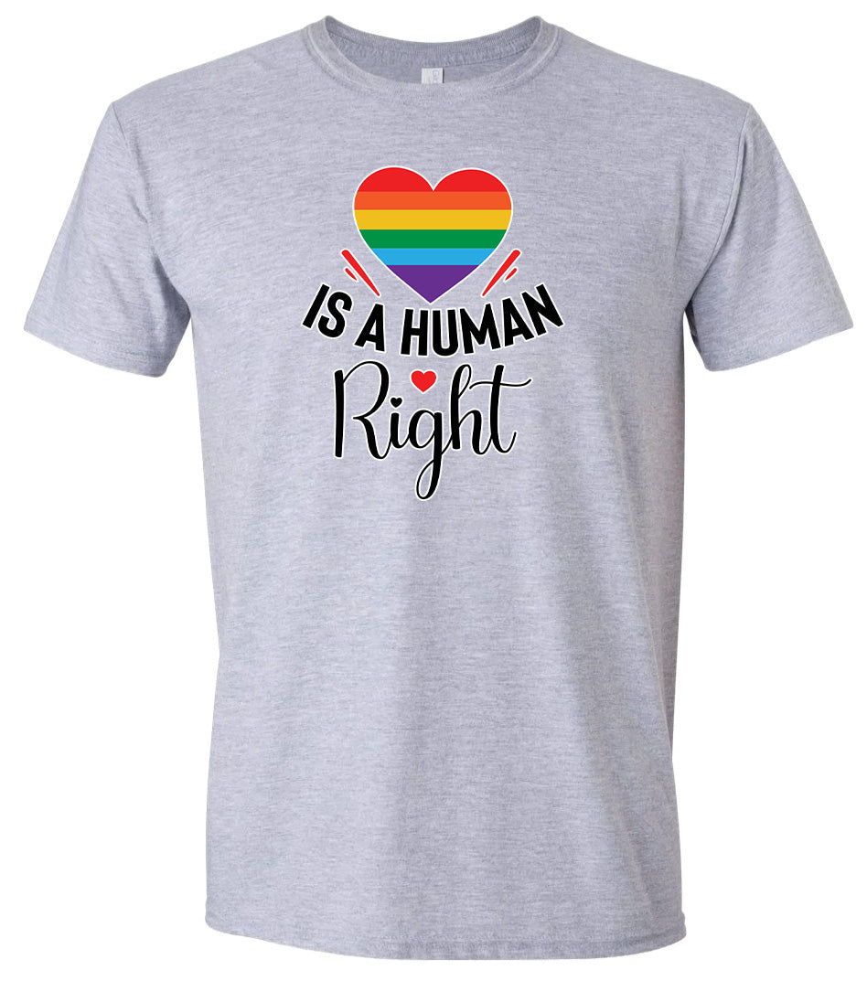 Love is a Human Right Adult Gildan Soft Shirt