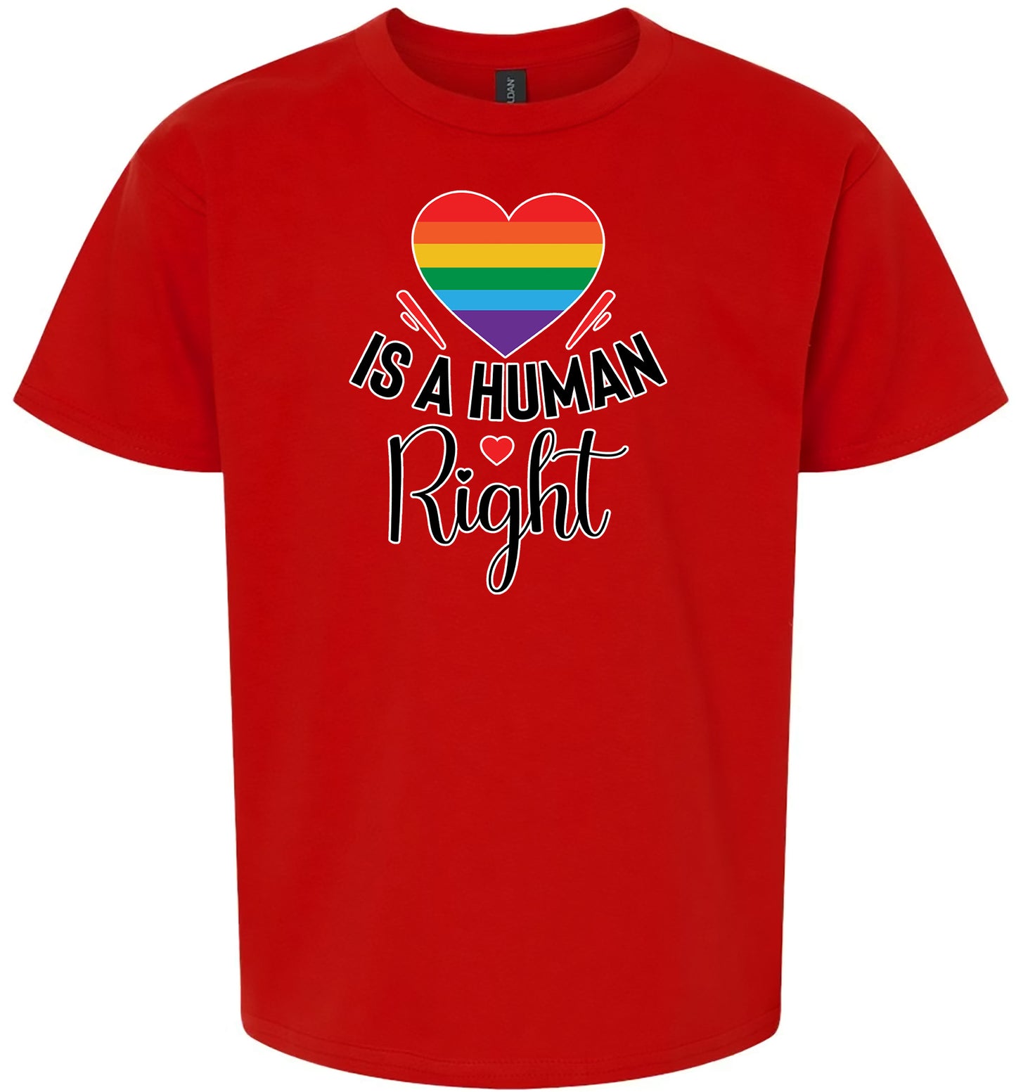 Love is a Human Right Children's Gildan Soft Shirt