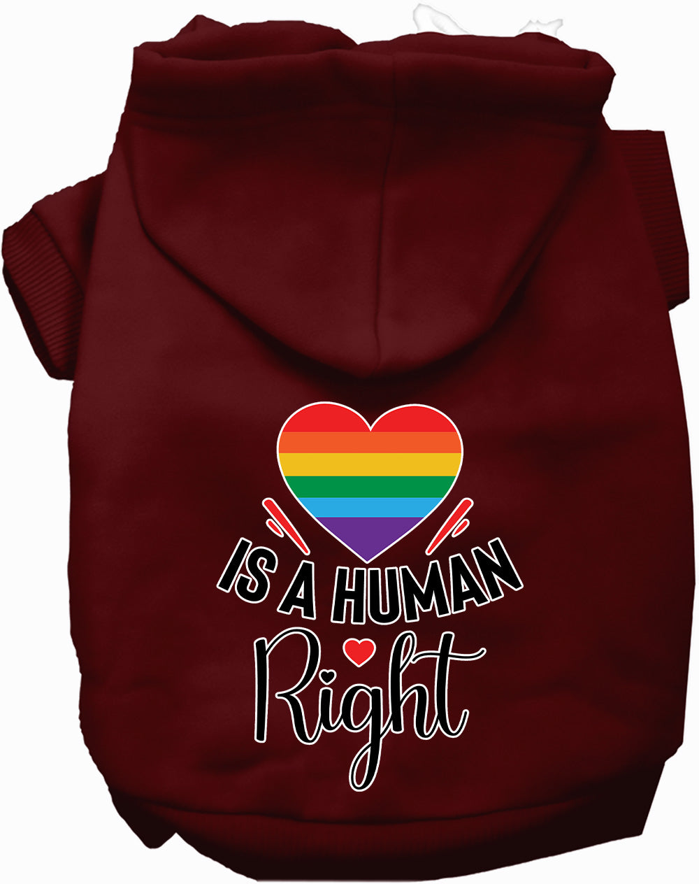 Love is a Human Right Pet Hoodie