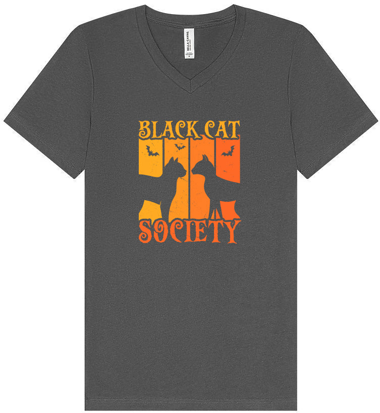 Black Cat Society Unisex V-Neck Shirt