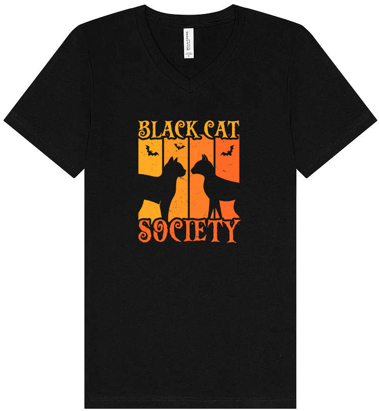 Black Cat Society Unisex V-Neck Shirt