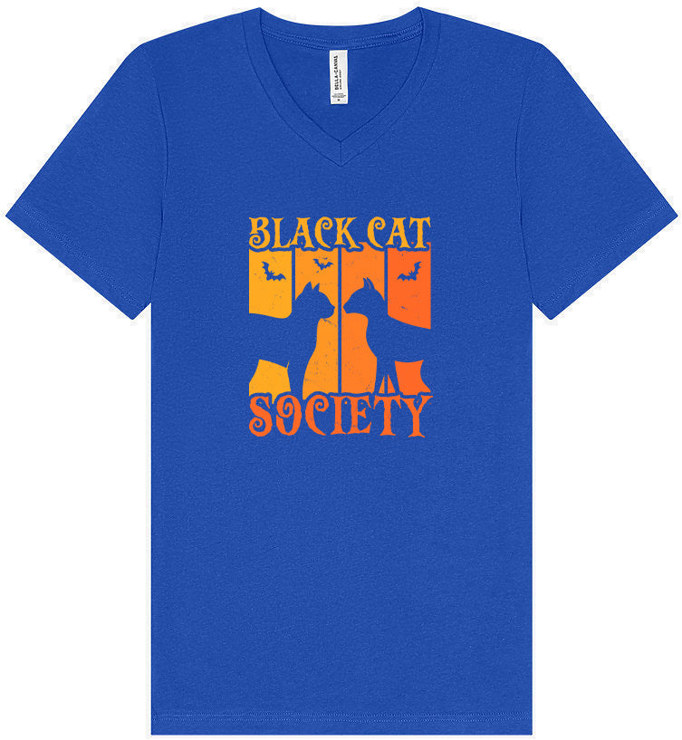 Black Cat Society Unisex V-Neck Shirt