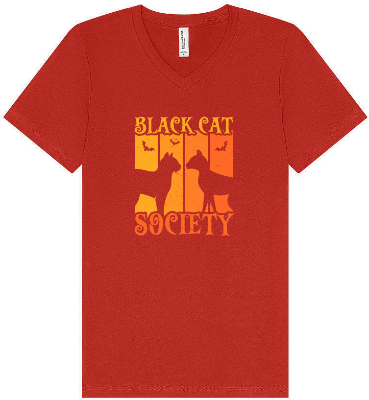 Black Cat Society Unisex V-Neck Shirt