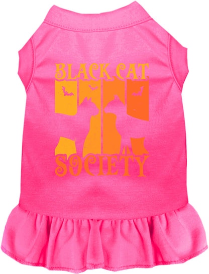 Pink Black Cat Society pet dress