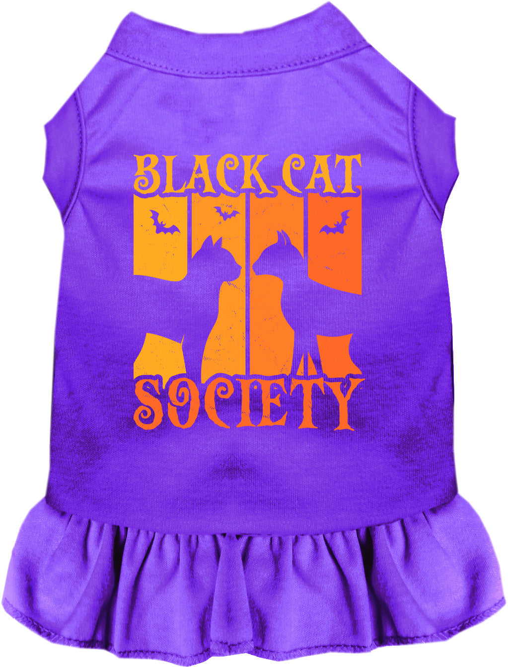 Purple Black Cat Society pet dress