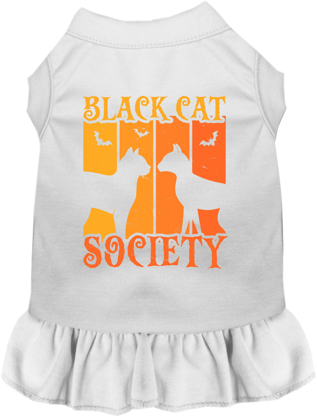 White Black Cat Society pet dress