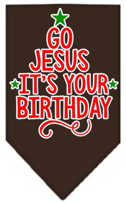 Christmas Pet and Dog Bandana, "Go Jesus, It's Your Birthday"