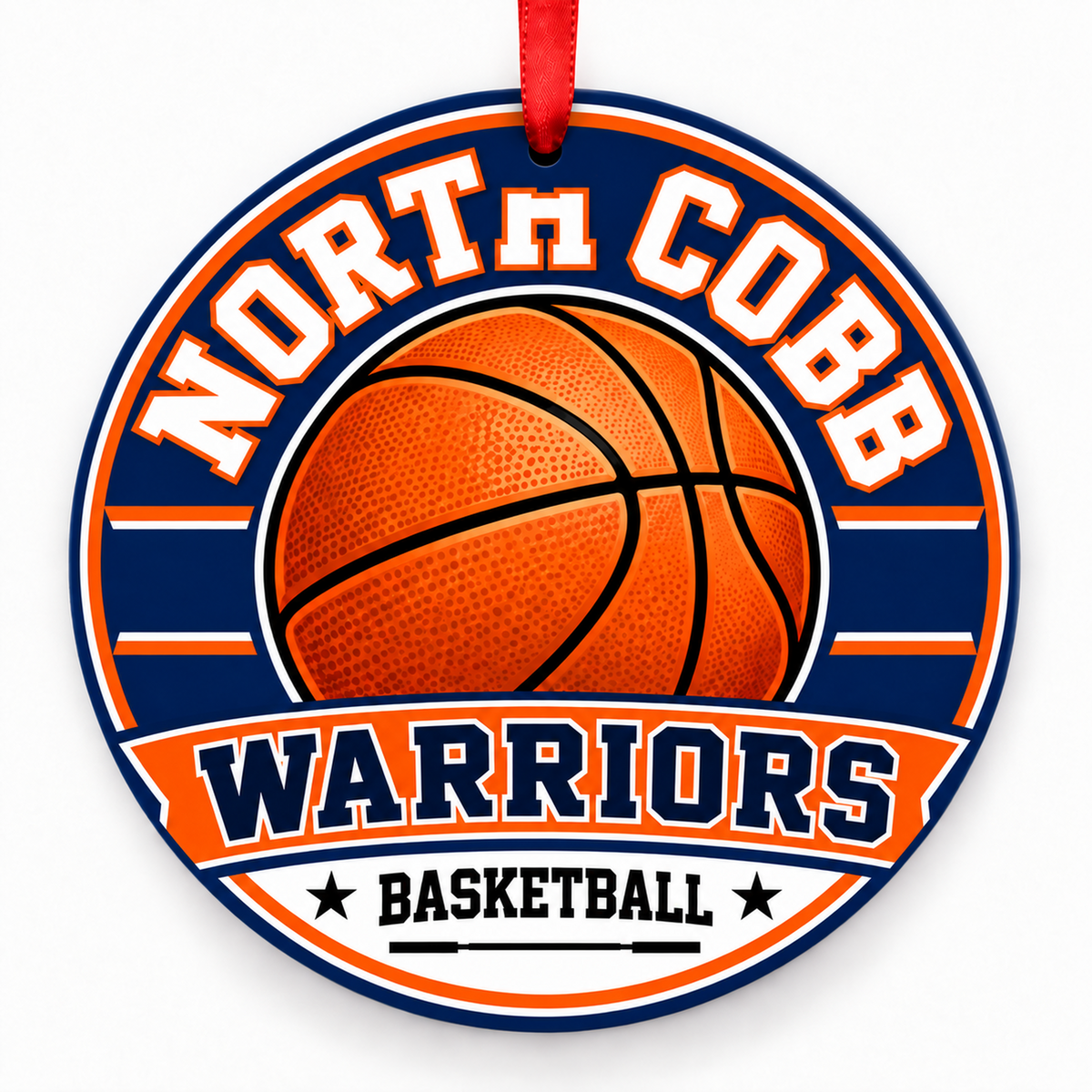 North Cobb High School Warriors basketball ornament