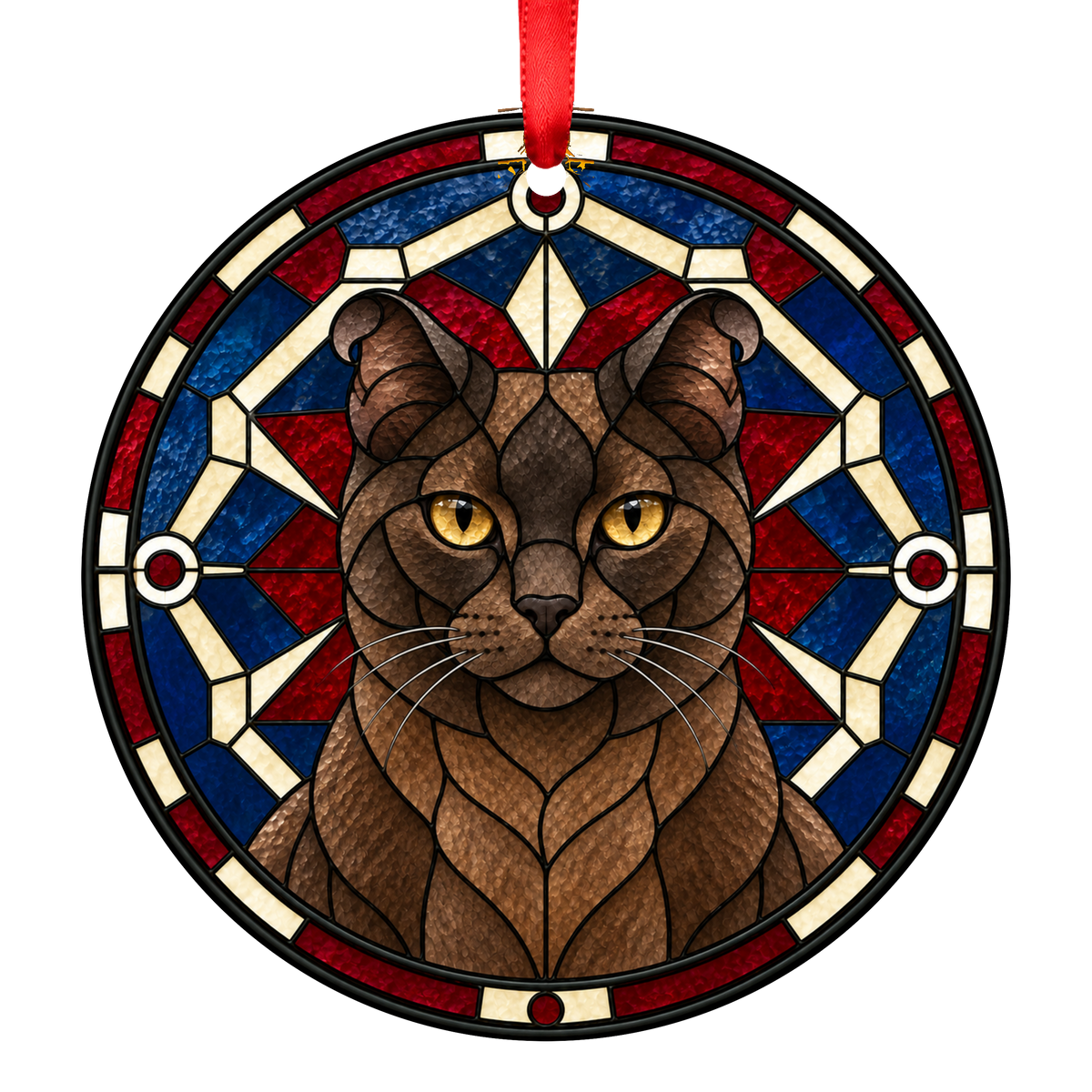 Highlander Seal Sepia Stained Glass Style Christmas Ornament