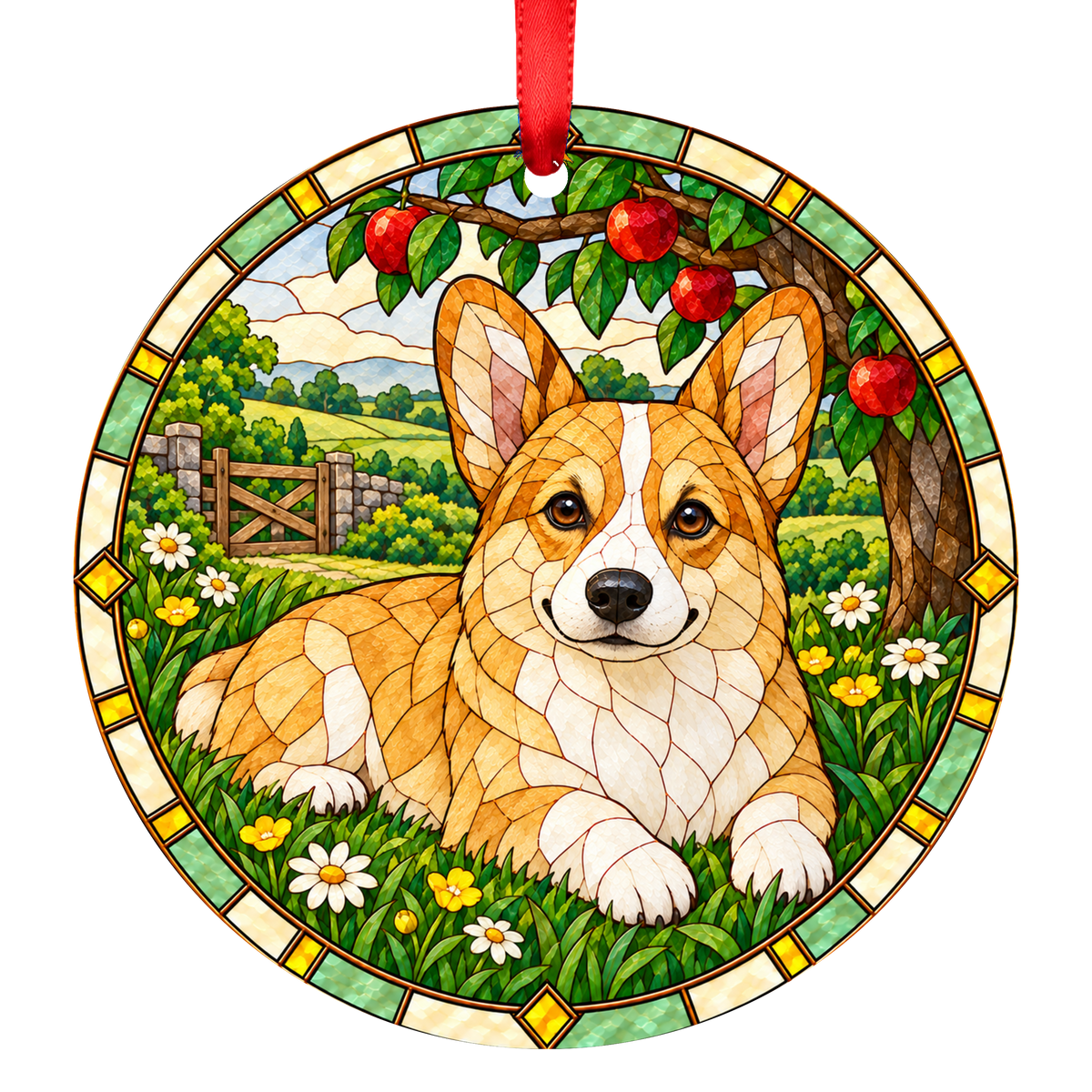 Pembroke Welsh Corgi — Fawn and White